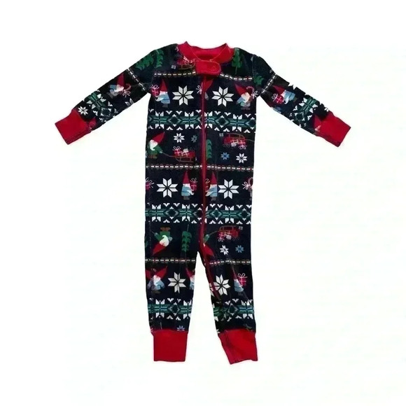 Hanna Andersson Christmas Reindeer Zip Sleeper 12/18M - Picture 1 of 3